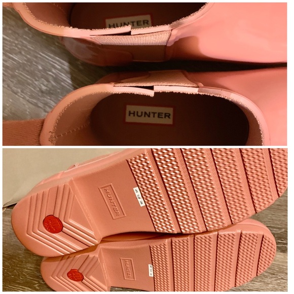 Dusty Rose Pink Original Gloss Chelsea Rain Boots - Picture 7 of 8